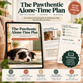Pawthentic Alone-Time Plan, 79-page digital dog separation anxiety guide with training plan and printable workbook